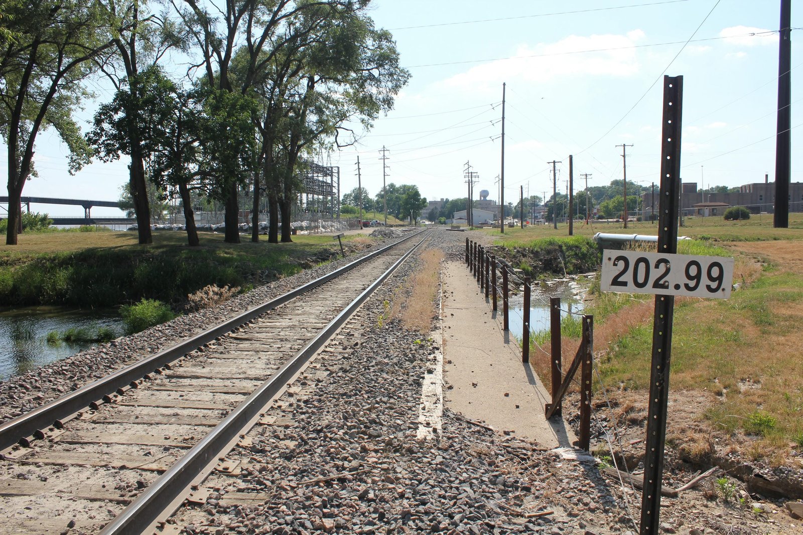 Looking south